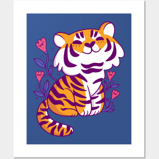 Flower Tiger Posters and Art